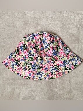 Floral Bucket Hat in Pink, Blue & Green
